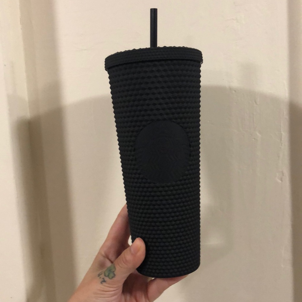 Matte Black Studded Starbucks Cup